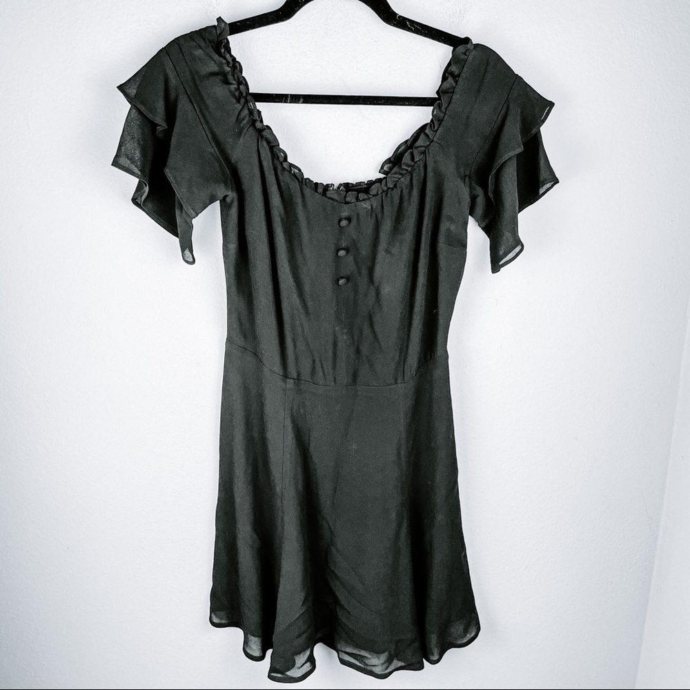 Reformation Black Mini Dress Women Size 8